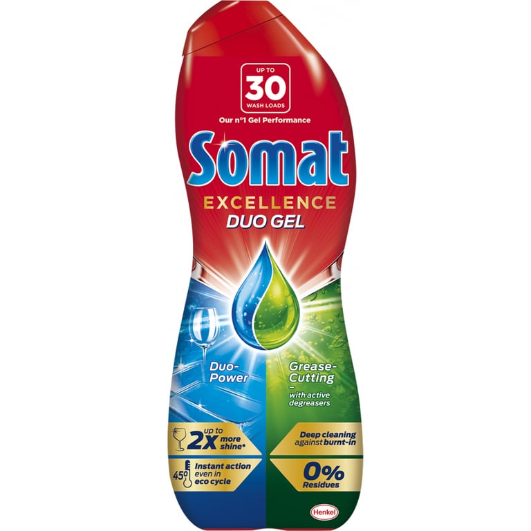 Гель для миття посуду в посудомийці Somat Excellence Duo Gel Антижир 540 мл (9000101344684/9000101849967)