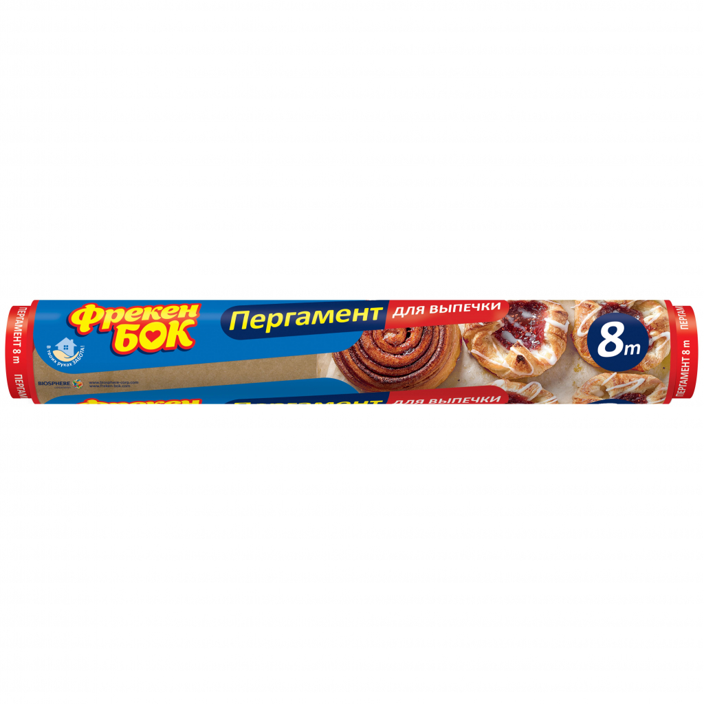 Папір для випічки пергаментний Фрекен БОК коричневий 8 м (4823071631975) - головне фото