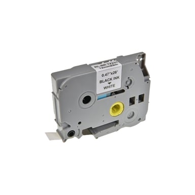 Стрічка для принтера етикеток UKRMARK RL-B-S-T231P-BK/WT, аналог TZES231. підвищеної адгезії 12 мм (900232) - фото 1