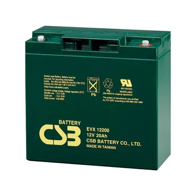 Батарея до ДБЖ CSB EVX12200 12В 20 Ач (EVX12200) - фото 1
