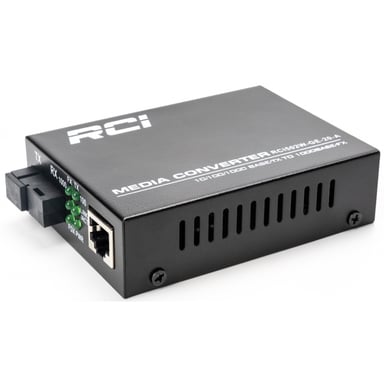 Медіаконвертер RCI 1G, 20km, SC, RJ45, Tx 1310nm standart size metal case (RCI502W-GE-20-A) - фото 1
