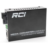 Медіаконвертер RCI 1G, 20km, SC, RJ45, Tx 1310nm standart size metal case (RCI502W-GE-20-A) - фото 2