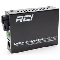 Медіаконвертер RCI 1G, 20km, SC, RJ45, Tx 1550nm standart size metal case (RCI502W-GE-20-B) - фото 1