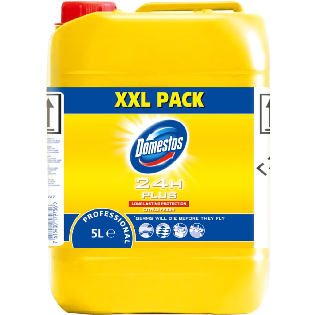 Рідина для чищення ванн Domestos Professional Цитрус з дезинфікуючим ефектом 5 л (7615400179756) - фото 1 Рідина для чищення ванн Domestos Professional Цитрус з дезинфікуючим ефектом 5 л (7615400179756) - фото 1