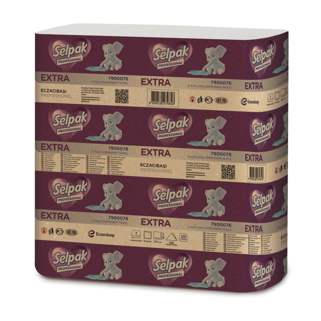 Паперові рушники Selpak Professional Extra Z-складання 2 шари 200 аркушів (8690530279858) Паперові рушники Selpak Professional Extra Z-складання 2 шари 200 аркушів (8690530279858)