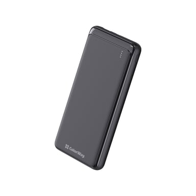 Батарея універсальна ColorWay 10 000 mAh Slim (USB QC3.0 + USB-C Power Delivery 18W) Black (CW-PB100LPG3BK-PD) - фото 1