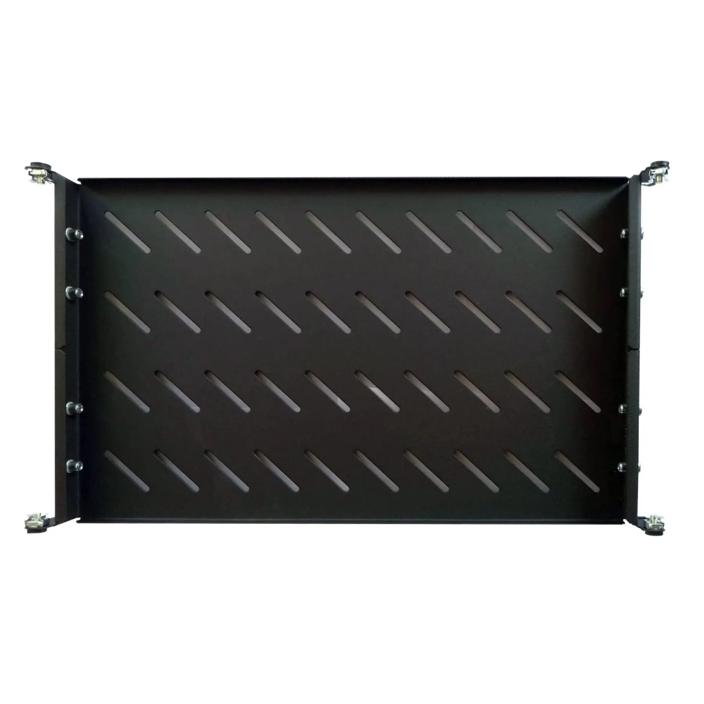 Полка 19" Hypernet 1U глиб. 300мм, в шкафи глибиною 450мм, колір чорний (U-FS-45-Black) - фото 1