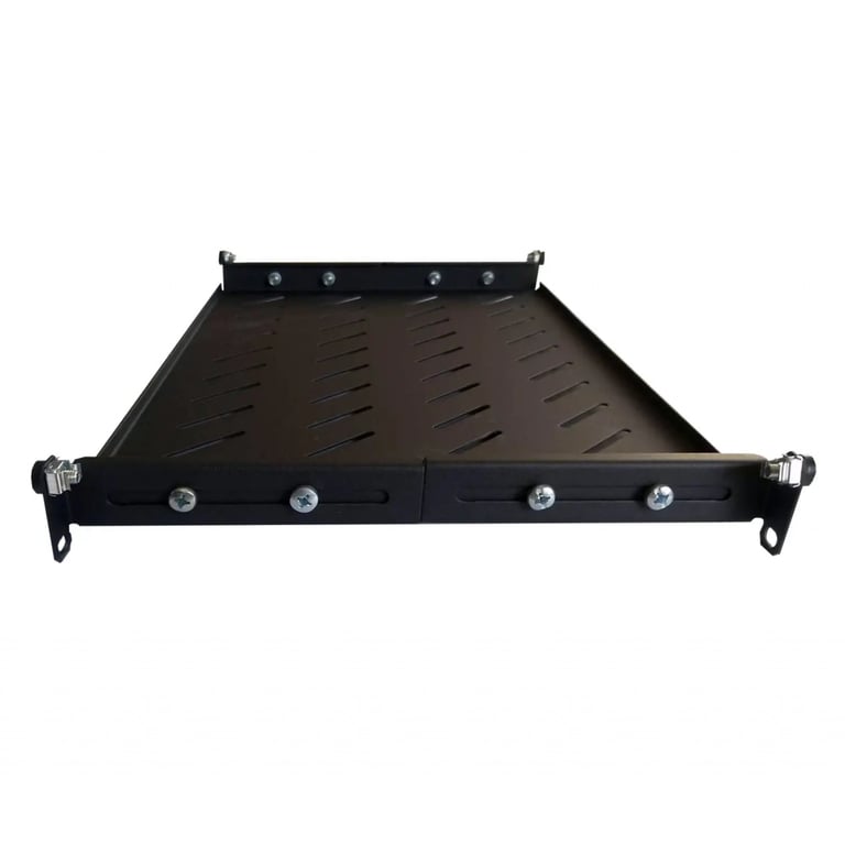 Полка 19" Hypernet 1U глиб. 300мм, в шкафи глибиною 450мм, колір чорний (U-FS-45-Black) - фото 2