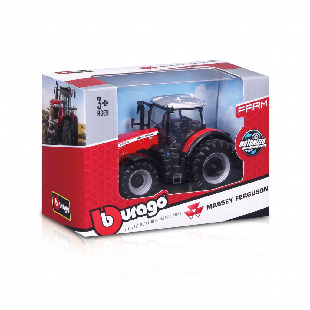 Спецтехніка Bburago Трактор Massey Ferguson 8740S 10 см (18-31613) - фото 4 Спецтехніка Bburago Трактор Massey Ferguson 8740S 10 см (18-31613) - фото 4