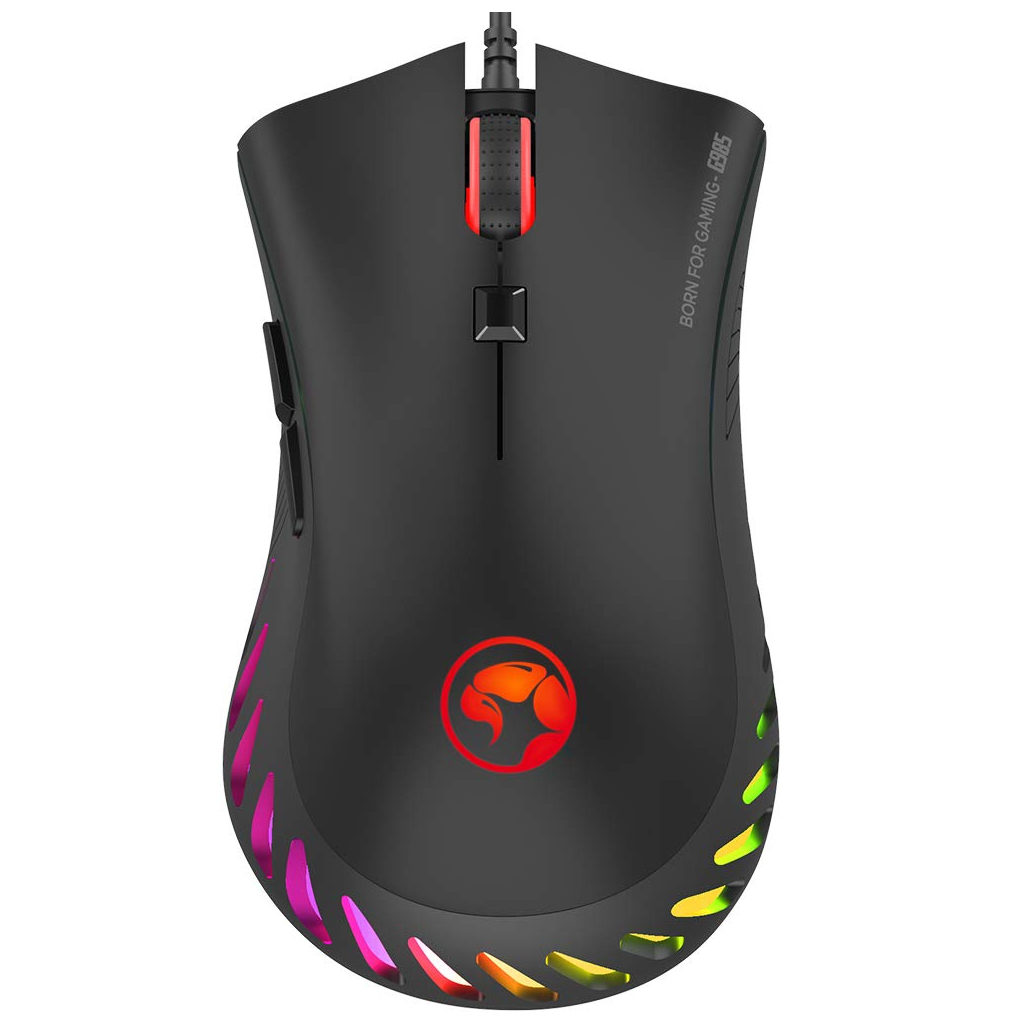 Мишка Marvo G985 RGB-LED USB Black (G985) - фото 1