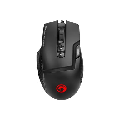 Мишка Marvo M355 7colors-LED USB Black (M355) - фото 1