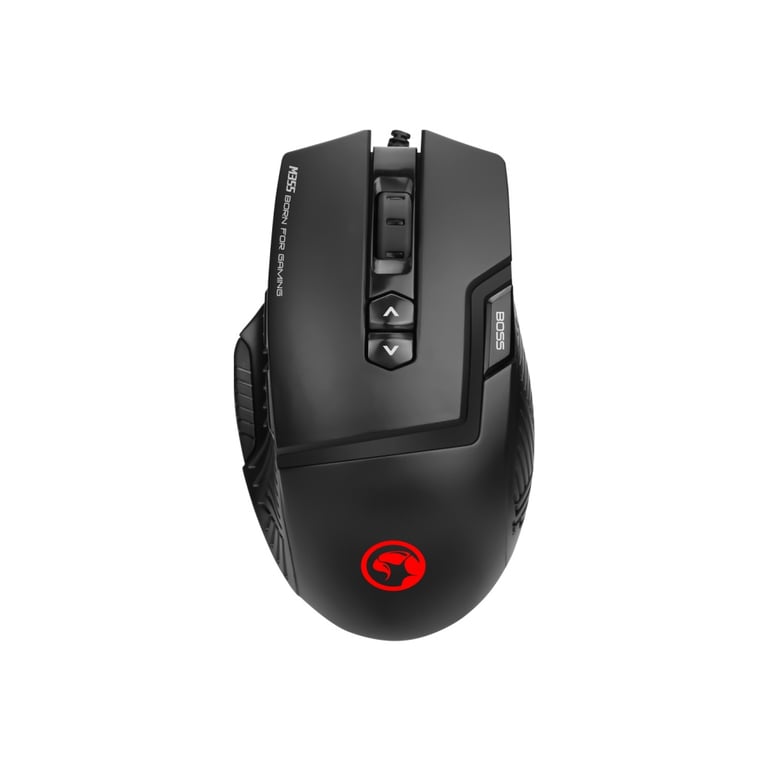 Мишка Marvo M355 7colors-LED USB Black (M355) - фото 1