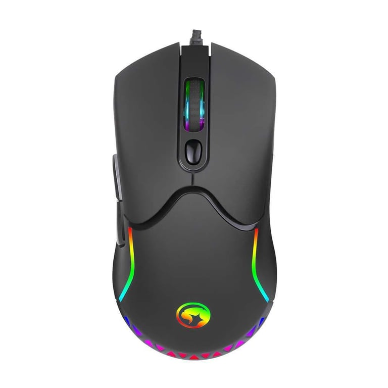 Мишка Marvo M359 RGB-LED USB Black (M359) - фото 1