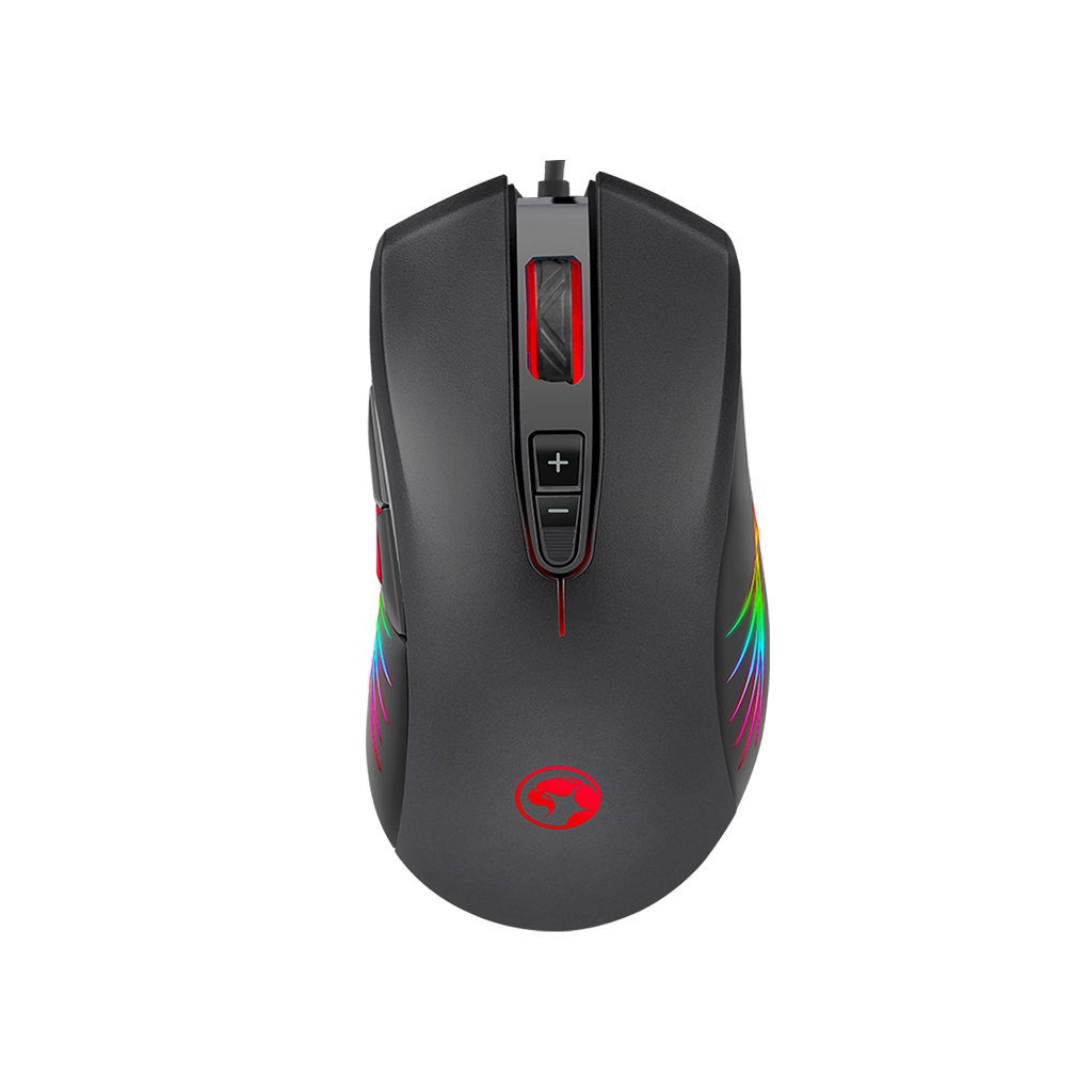 Мишка Marvo M519 RGB-LED USB Black (M519) - фото 1