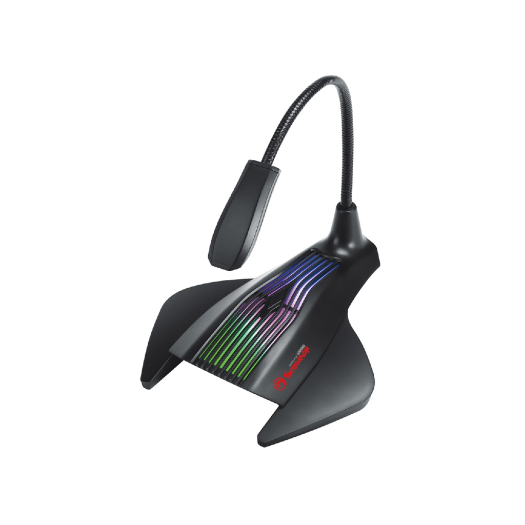 Мікрофон Marvo MIC-01 Multi-LED USB Black (MIC-01) - фото 1