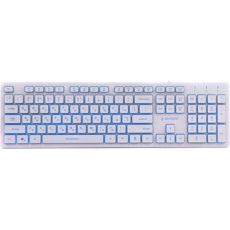 Клавіатура Gembird KB-UML3-01-W-UA USB White (KB-UML3-01-W-UA) - фото 1