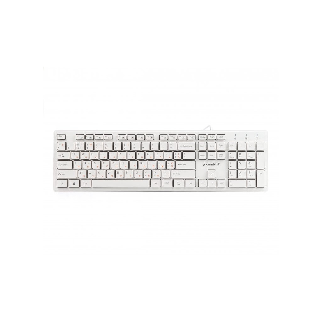 Клавіатура Gembird KB-MCH-03-W-UA USB White (KB-MCH-03-W-UA) - головне фото