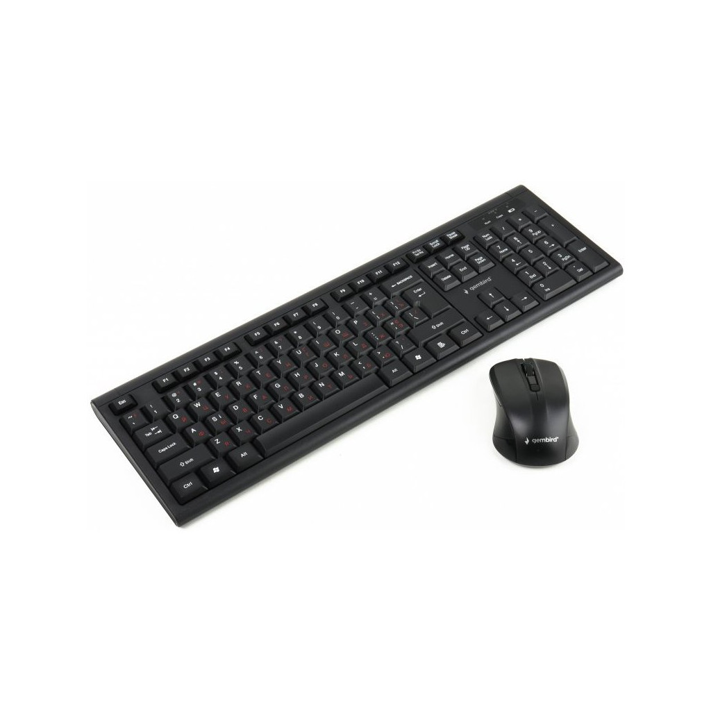 Комплект Gembird KBS-WM-03-UA Wireless Black (KBS-WM-03-UA) - фото 1
