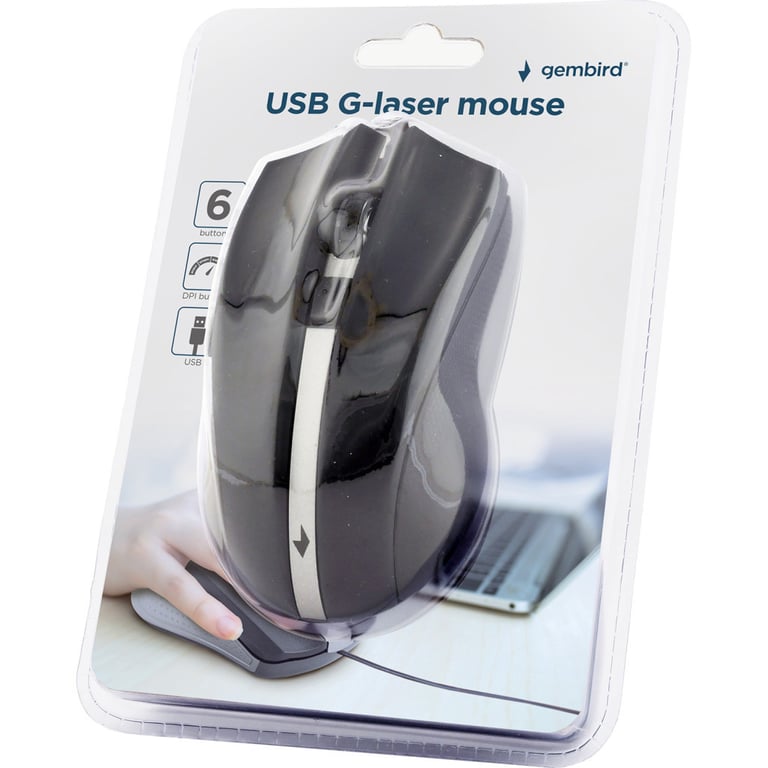 Мишка Gembird MUS-GU-02 USB Black (MUS-GU-02) - фото 5
