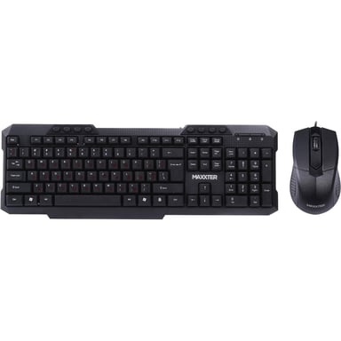 Комплект Maxxter KMS-CM-02-UA USB Black (KMS-CM-02-UA) - фото 1