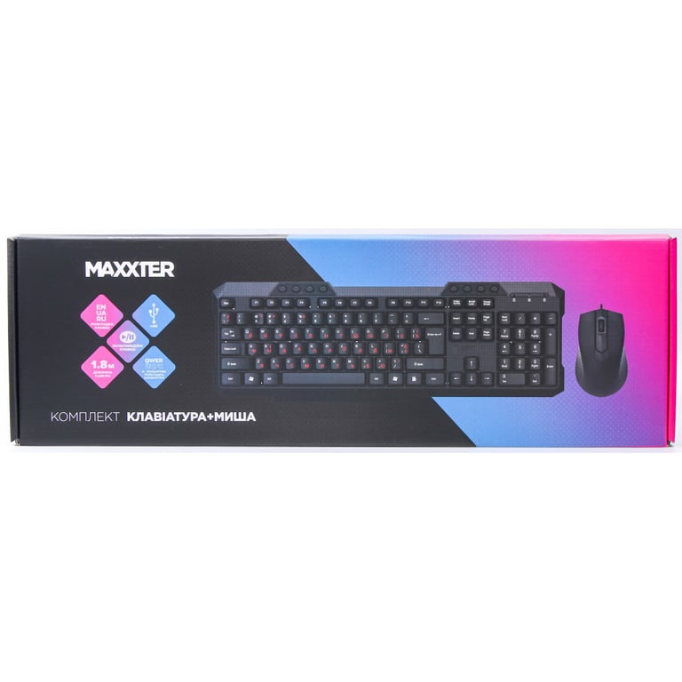 Комплект Maxxter KMS-CM-02-UA USB Black (KMS-CM-02-UA) - фото 5