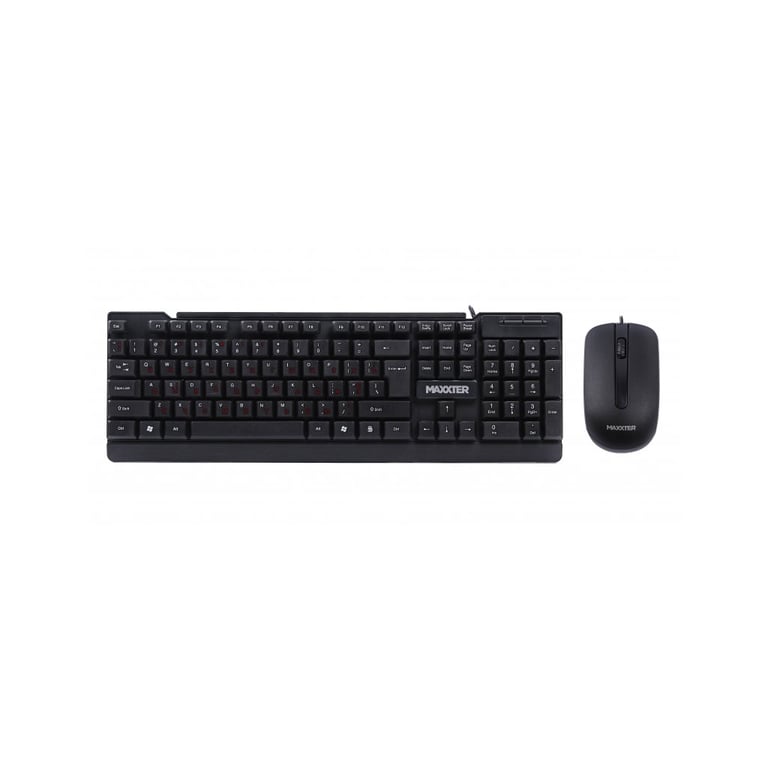 Комплект Maxxter KMS-CM-01-UA USB Black (KMS-CM-01-UA) - фото 1
