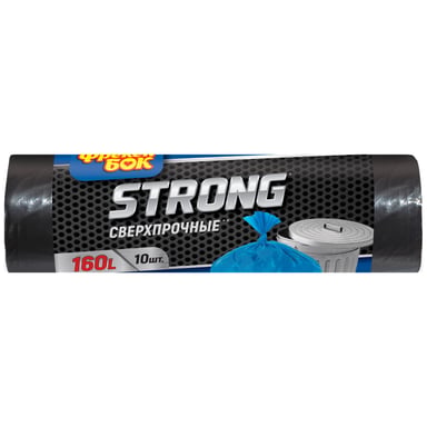 Пакети для сміття Фрекен БОК Strong надміцні Чорні 160 л 10 шт. (4820048480369) - фото 1