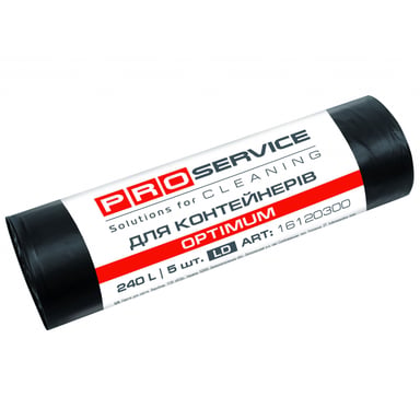 Пакети для сміття PRO service Optimum LD Чорні 240 л 5 шт. (4820048488037) - фото 1