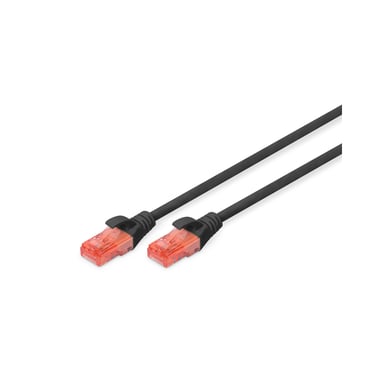 Патч-корд 0.5м, CAT 6 UTP, AWG 26/7, Cu, LSZH, black Digitus (DK-1617-005/BL) - фото 1