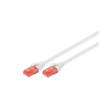 Патч-корд 1м, CAT 6 UTP, AWG 26/7, Cu, LSZH, white Digitus (DK-1617-010/WH) - фото 1