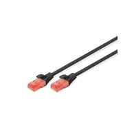 Патч-корд 1м, CAT 6 UTP, AWG 26/7, Cu, LSZH, black Digitus (DK-1617-010/BL) - фото 1