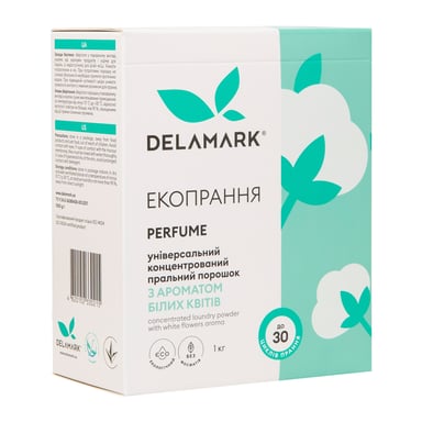 Пральний порошок DeLaMark Universal з ароматом білих квітів 1 кг (4820152330215) - фото 1