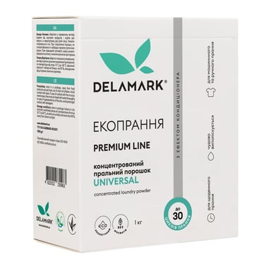 Пральний порошок DeLaMark Premium Line Universal з ефектом кондиціонера 1 кг (4820152330963) - фото 1