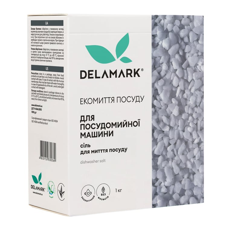 Сіль для посудомийних машин DeLaMark 1 кг (4820152330369) - фото 1