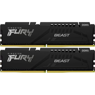 Модуль пам'яті для комп'ютера DDR5 32GB (2x16GB) 5200 MHz Beast Black Kingston Fury (ex.HyperX) (KF552C40BBK2-32) - фото 1