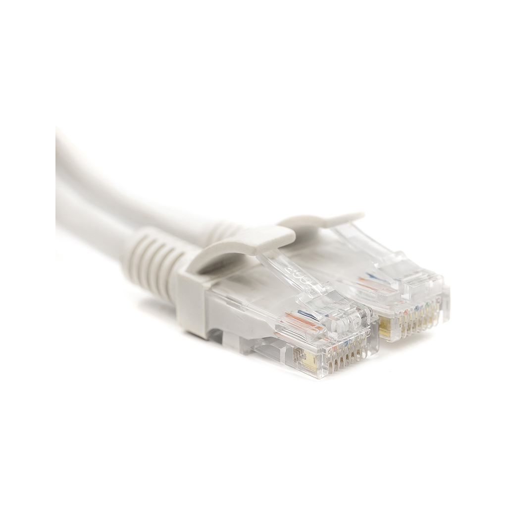 Патч-корд 25м, UTP, cat.5e, CU, white PowerPlant (CA912636) - фото 1 Патч-корд 25м, UTP, cat.5e, CU, white PowerPlant (CA912636) - фото 1