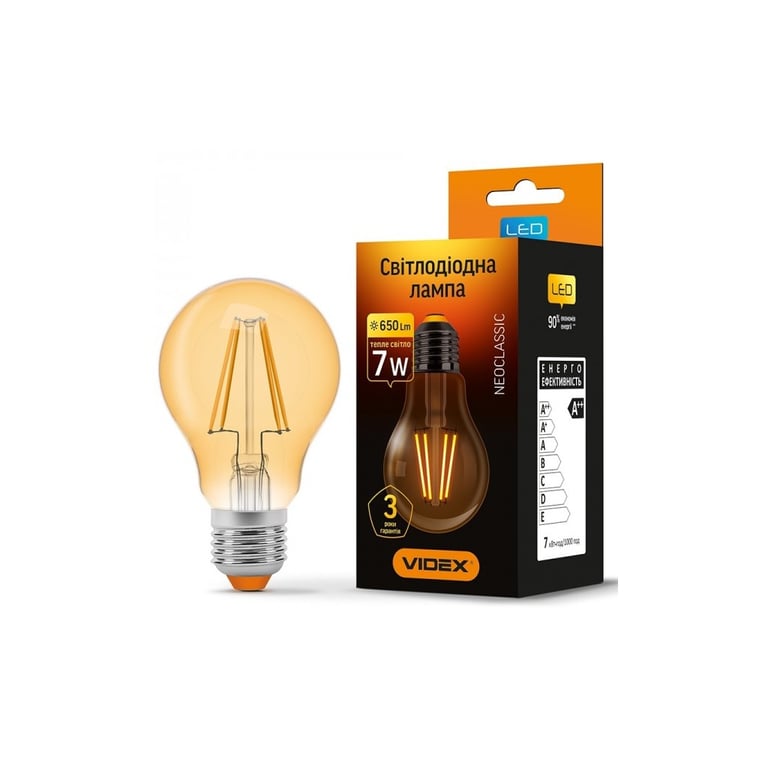 Лампочка TITANUM Filament A60 7W E27 2200K бронза (TLFA6007272A) - фото 1