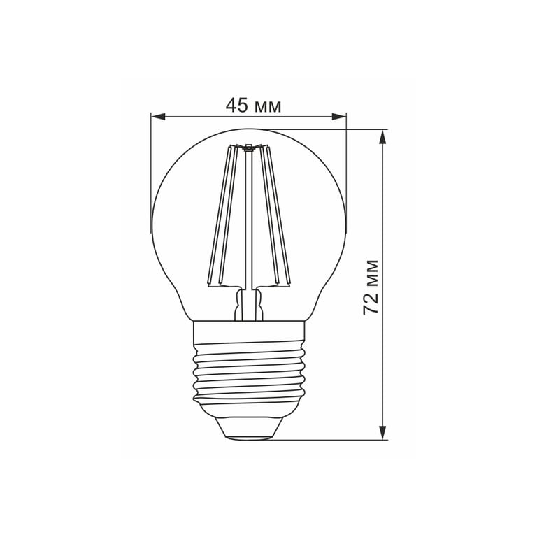 Лампочка TITANUM Filament G45 4W E27 2200K бронза (TLFG4504272A) - фото 3