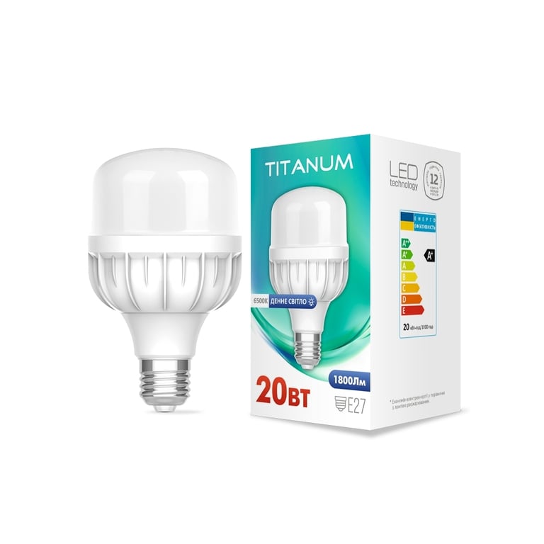 Лампочка TITANUM A80 20W E27 6500К (TL-HA80-20276) - фото 2