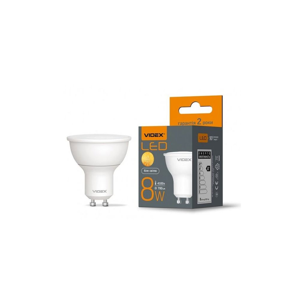 Лампочка Videx MR16e 8W GU10 4100K (VL-MR16e-08104) - фото 2 Лампочка Videx MR16e 8W GU10 4100K (VL-MR16e-08104) - фото 2