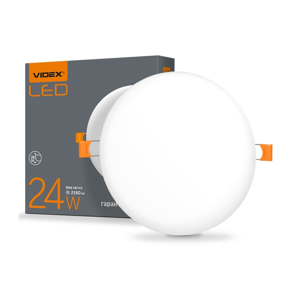 Світильник Videx LED 24W 4100K (VL-DLFR-244) - фото 1