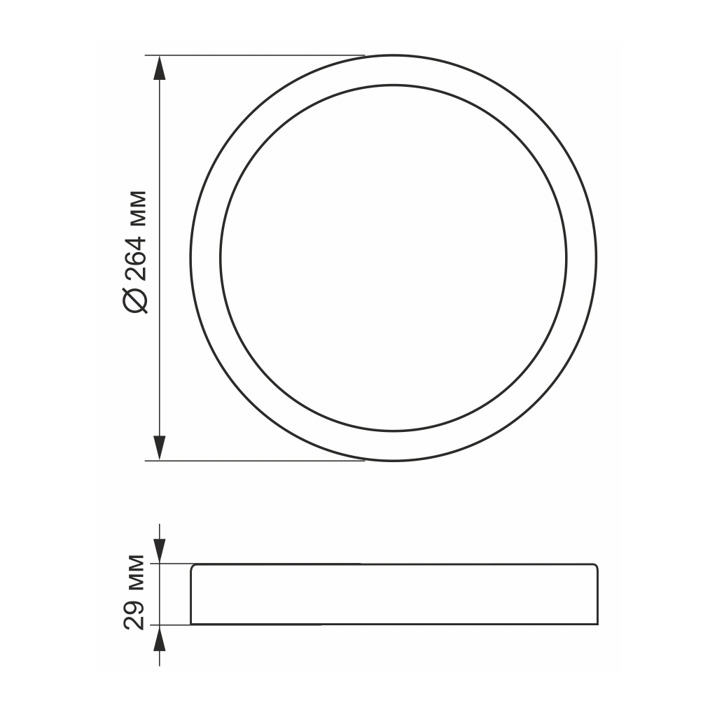 Світильник Videx LED 24W 5000K (VL-DLRS-245) - фото 3 Світильник Videx LED 24W 5000K (VL-DLRS-245) - фото 3