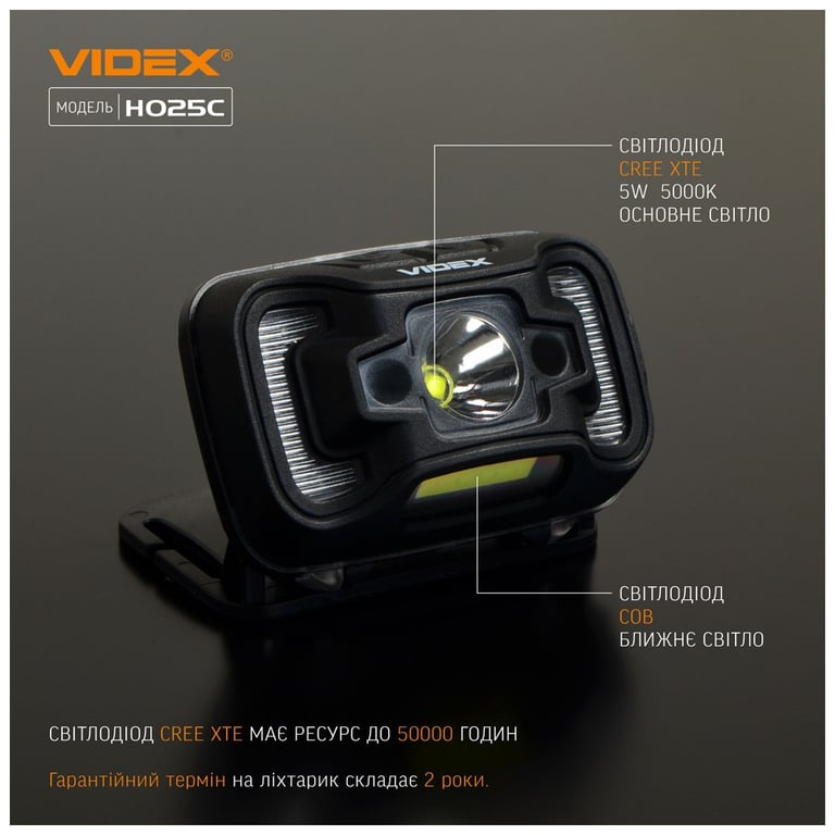 Ліхтар Videx 310Lm 5000K (VLF-H025C) - фото 5