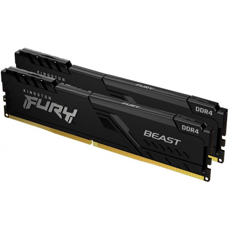 Модуль пам'яті для комп'ютера DDR4 32GB (2x16GB) 3200 MHz Fury Beast Black Kingston Fury (ex.HyperX) (KF432C16BBK2/32) - фото 1