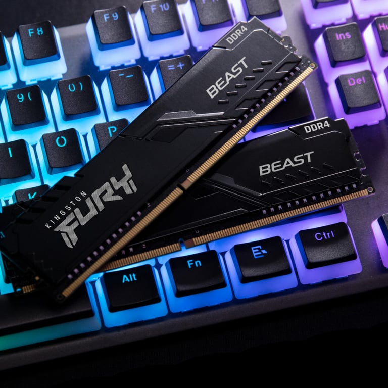 Модуль пам'яті для комп'ютера DDR4 32GB (2x16GB) 3200 MHz Fury Beast Black Kingston Fury (ex.HyperX) (KF432C16BBK2/32) - фото 6