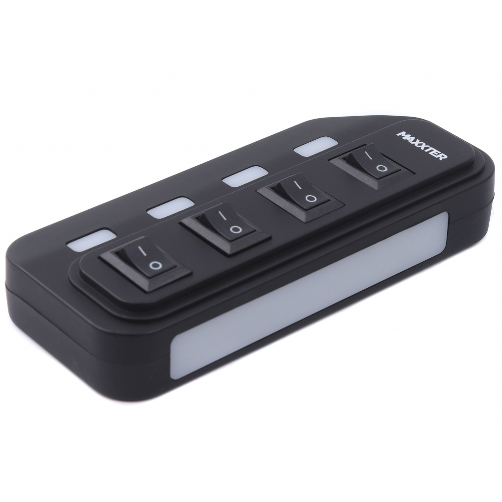 Концентратор Maxxter 4 x USB 2.0 Type-A 1m cable + 5V1A adapter (HU2A-4P-AC-02) - фото 2 Концентратор Maxxter 4 x USB 2.0 Type-A 1m cable + 5V1A adapter (HU2A-4P-AC-02) - фото 2