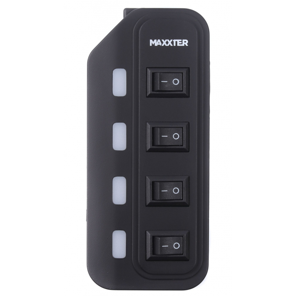 Концентратор Maxxter 4 x USB 2.0 Type-A 1m cable + 5V1A adapter (HU2A-4P-AC-02) - фото 3 Концентратор Maxxter 4 x USB 2.0 Type-A 1m cable + 5V1A adapter (HU2A-4P-AC-02) - фото 3