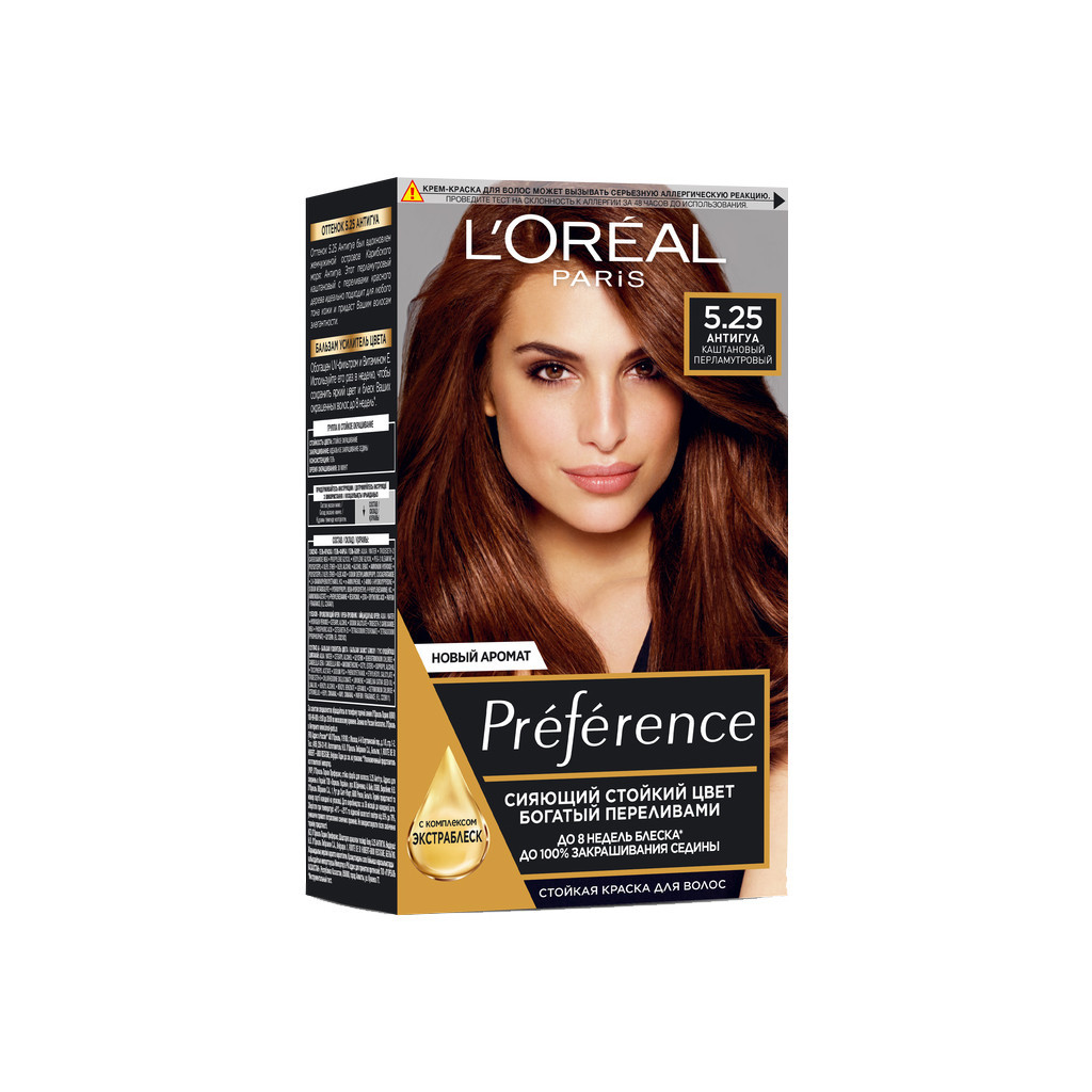Фарба для волосся L%27Oreal Paris Preference 5.25 - Каштановий перламутровий (3600520248929) Фарба для волосся L%27Oreal Paris Preference 5.25 - Каштановий перламутровий (3600520248929)