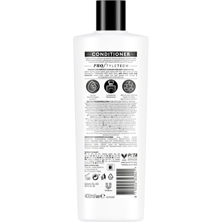 Кондиціонер для волосся Tresemme Keratin Smooth Розгладжувальний 400 мл (8710522323021) - фото 2