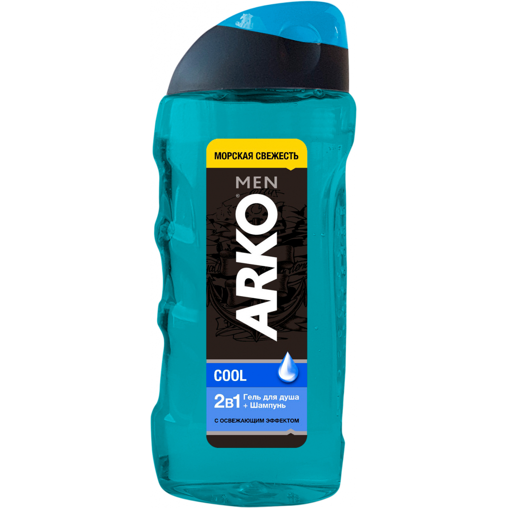 Гель для душу ARKO Men 2 in 1 Cool 260 мл (8690506490867) - фото 1 Гель для душу ARKO Men 2 in 1 Cool 260 мл (8690506490867) - фото 1